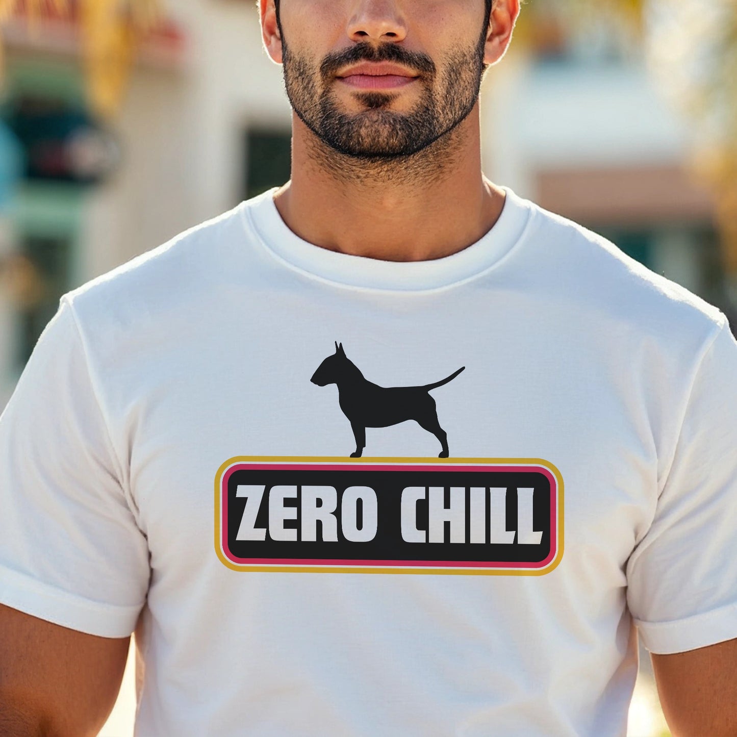 Zero Chill | Funny English Bull Terrier Dog T-Shirt